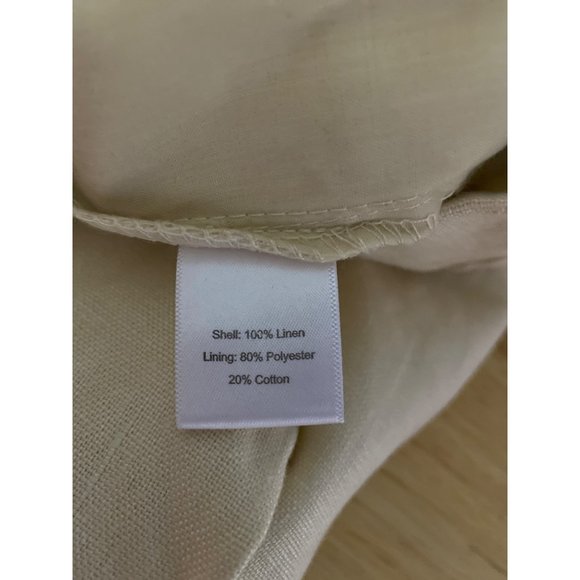 Darcy Pants XS Creamy Beige 100% Linen Ankle Length High Waist Pocket NEW - Picture 7 of 8